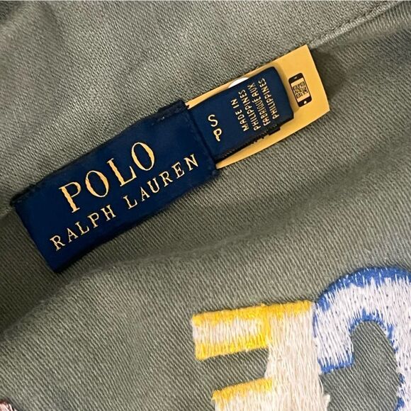 Polo Ralph Lauren Jacket Shirt Womens small Military Peace Love Embroidered - Picture 4 of 4
